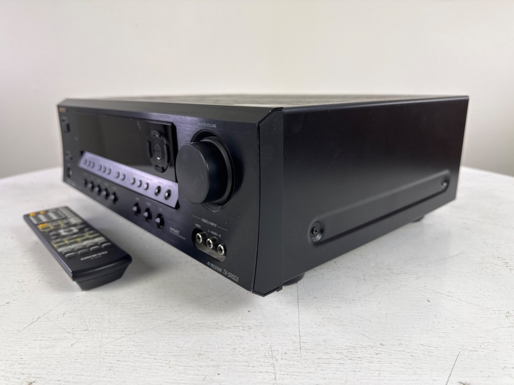 Onyko TX-SR503 AV Receiver with Remote and Power Cable Bundle
