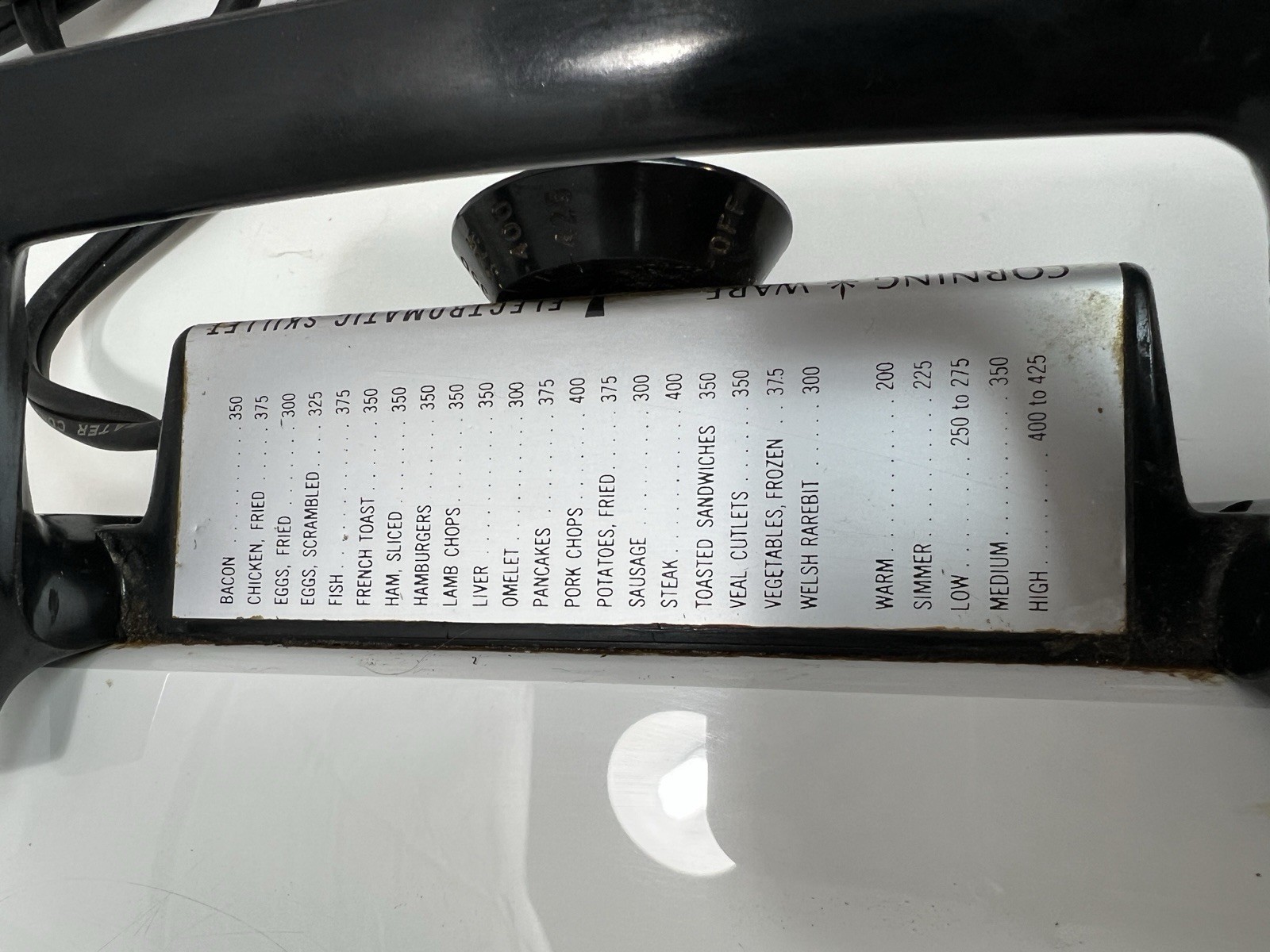 Vintage Corning Ware Electromatic Electric Skillet Hot Plate Warmer P-12-ES