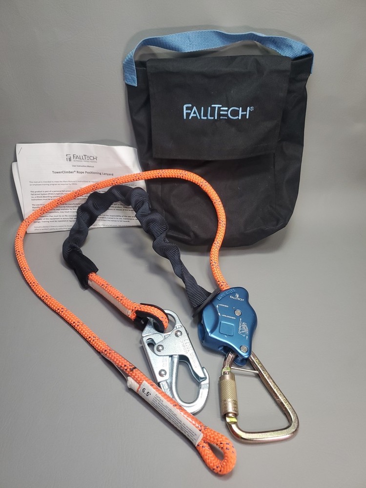Falltech Tower Climber 6.5' Adjustable Positioning Lanyard Orange
