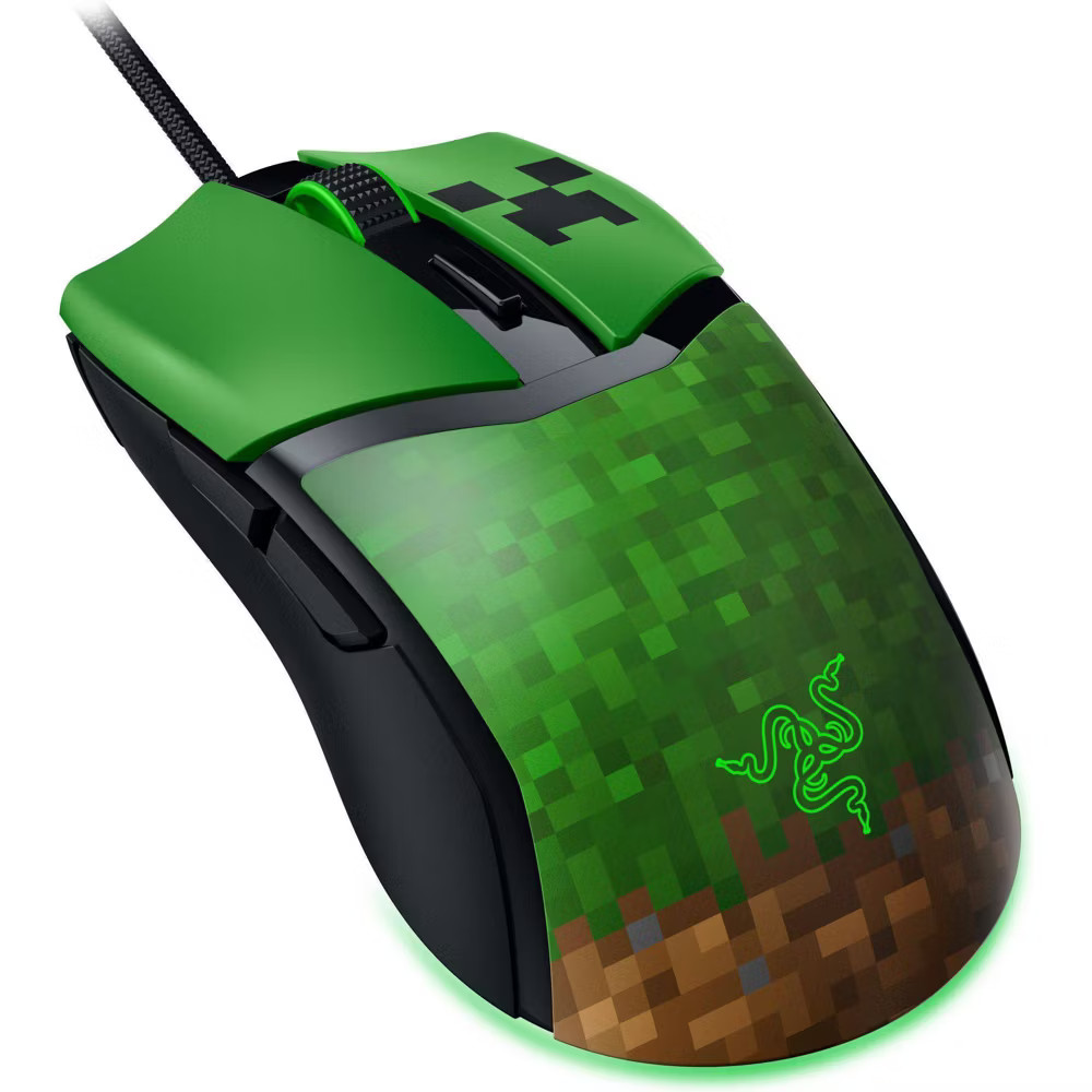 Razer Cobra Customizable Gaming Mouse - Minecraft Edition: Wired Precision