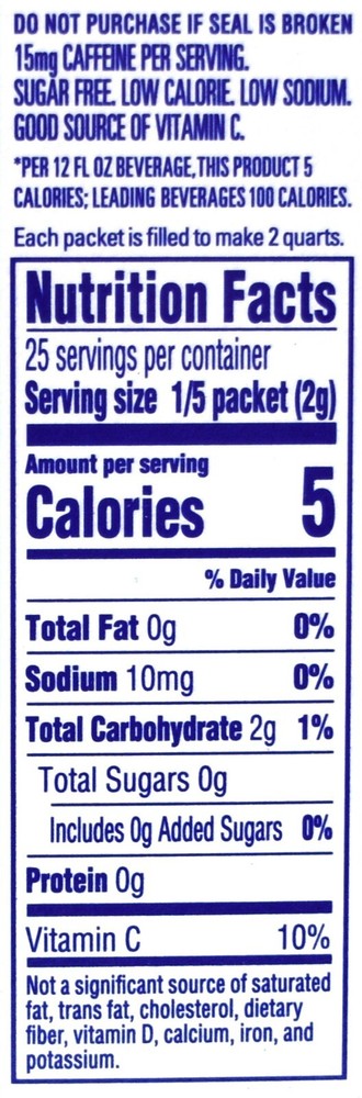 4 10-Quart Boxes Crystal Light Raspberry Green Tea Drink Mix