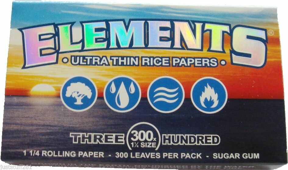 AUTHENTIC Elements (300 Papers Pack) Rolling Papers 1 1/4" **FREE SHIPPING**