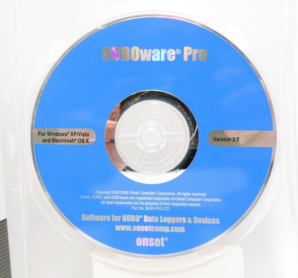 ONSET U10-003 HOBO U10 Temp/RH Data Loggers & BHW-PRO-CD software