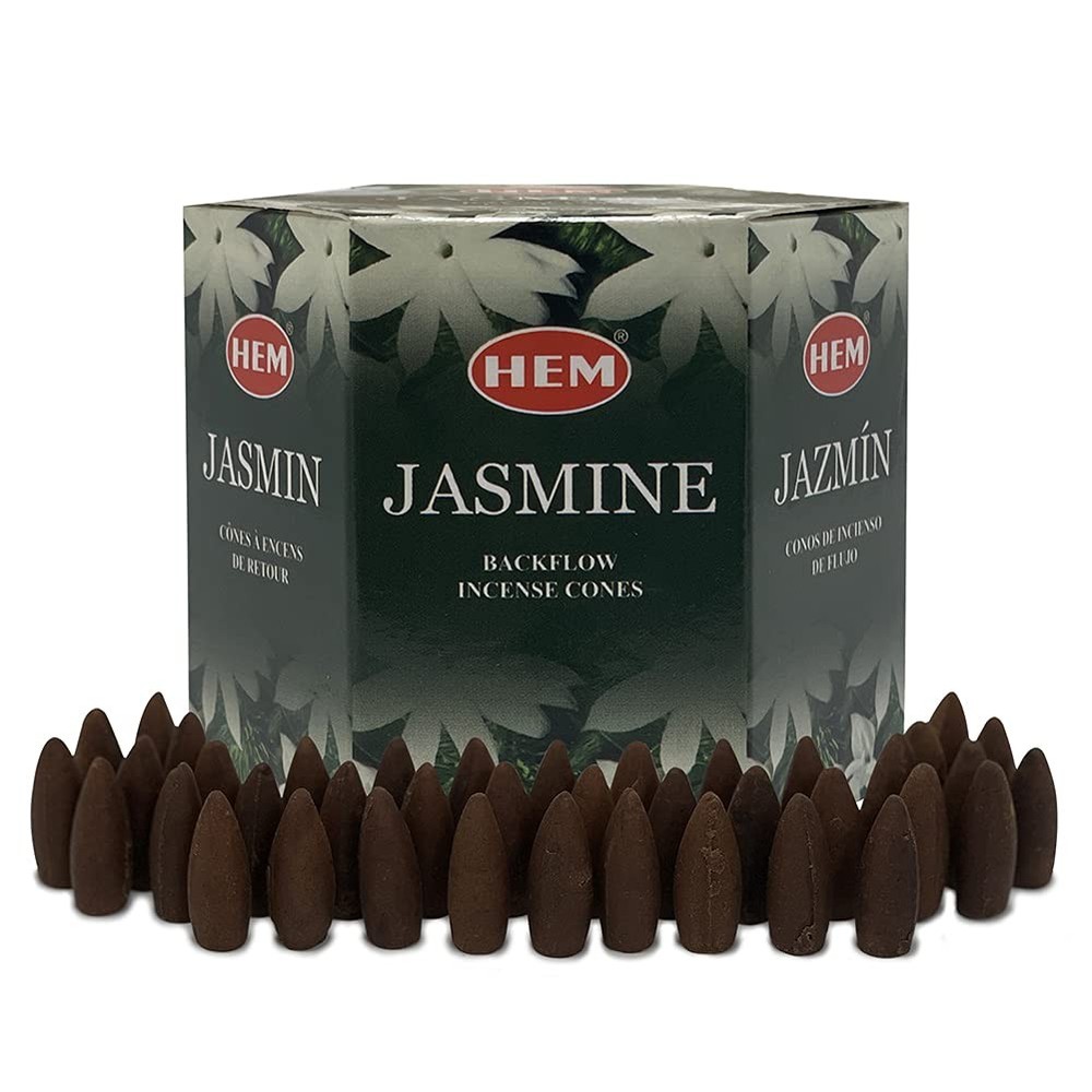 TRUMIRI Jasmine Backflow Incense Cones For Waterfall And Mat Bundle