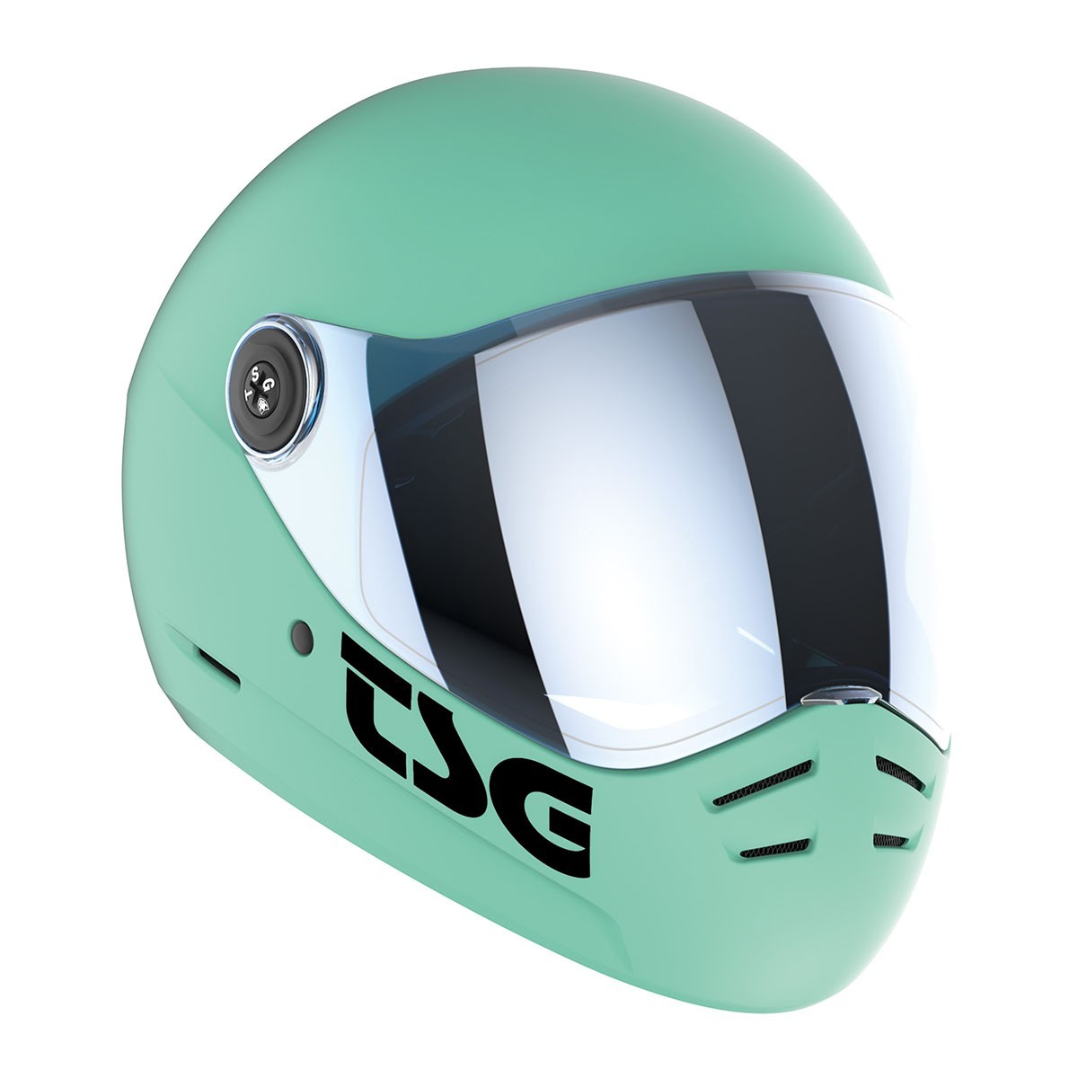 TSG Pass 2.0 Full Face Helmet , Downhill Skateboarding, M (56-58 cm), Mint Blue
