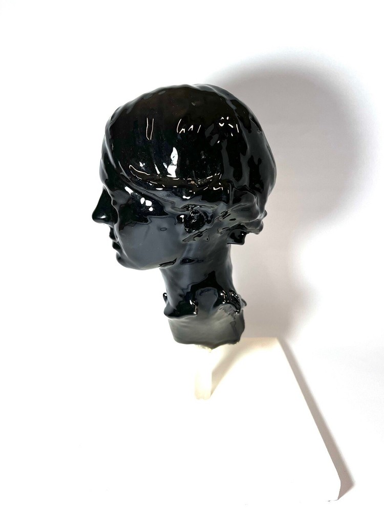 JOSEPH MARR LICORICE LAURA HEAD SCULPTURE