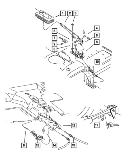Parking Brake Lever Boot Mopar 52078891AB