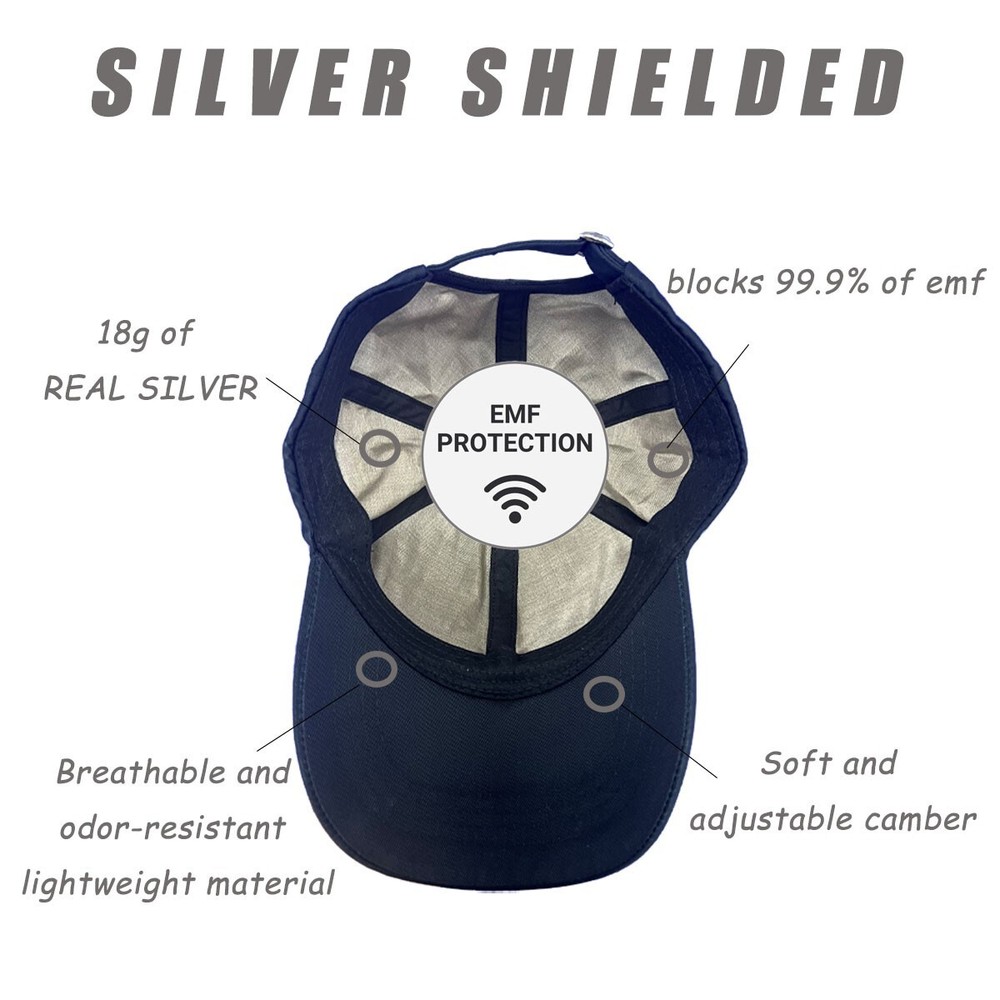 EMF Shielding Baseball Cap - Faraday Cage Hat for 5G & RFID Protection