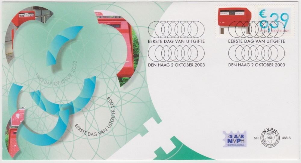 Netherlands FDC 2003, Business stamp, Mailbox, mint