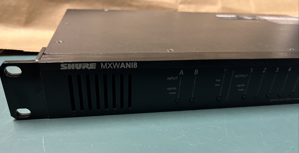 SHURE MXWANI8 MICROFLEX WIRELESS 8-CHANNEL AUDIO NETWORK INTERFACE