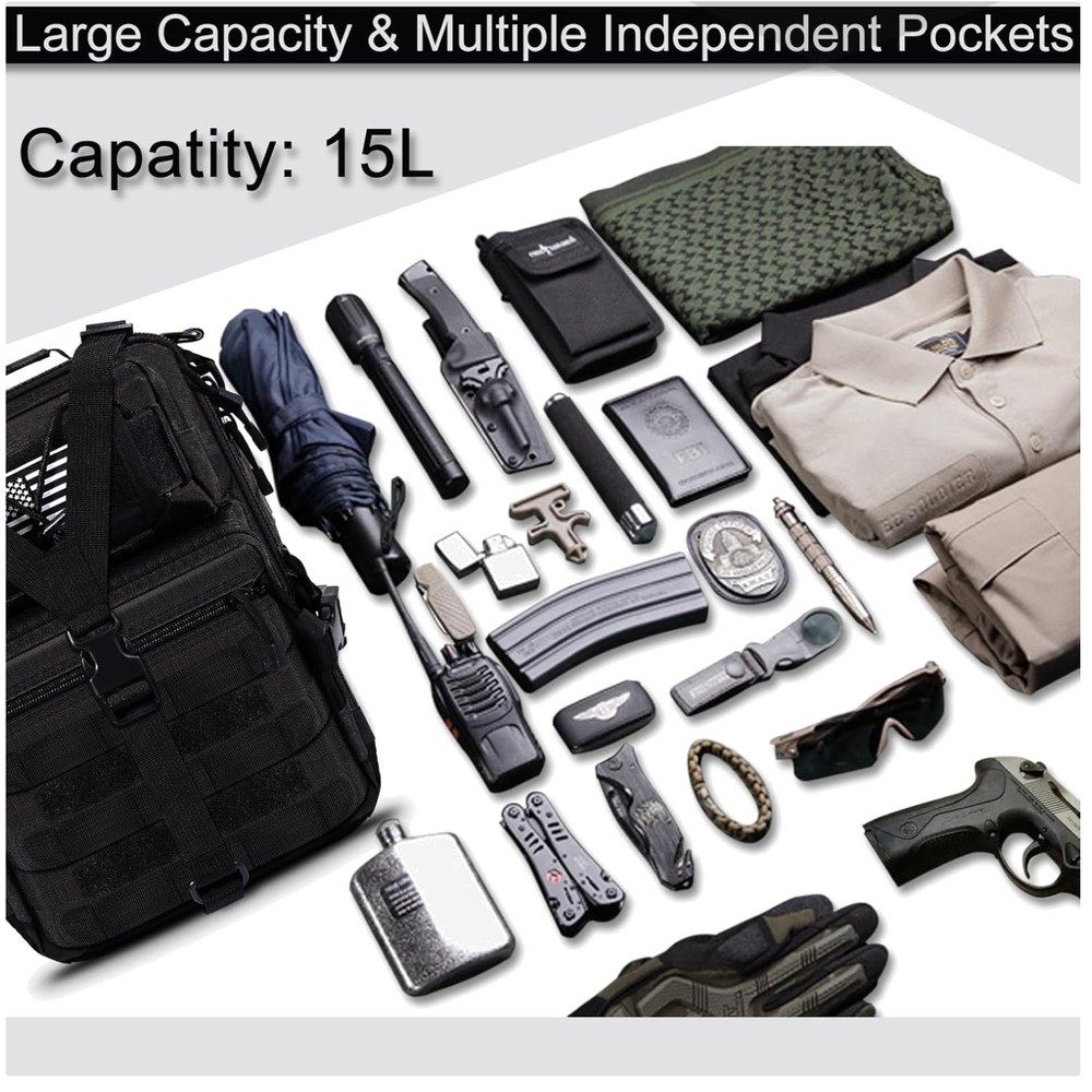 Tactical Sling Bag Pack with FREE Patch