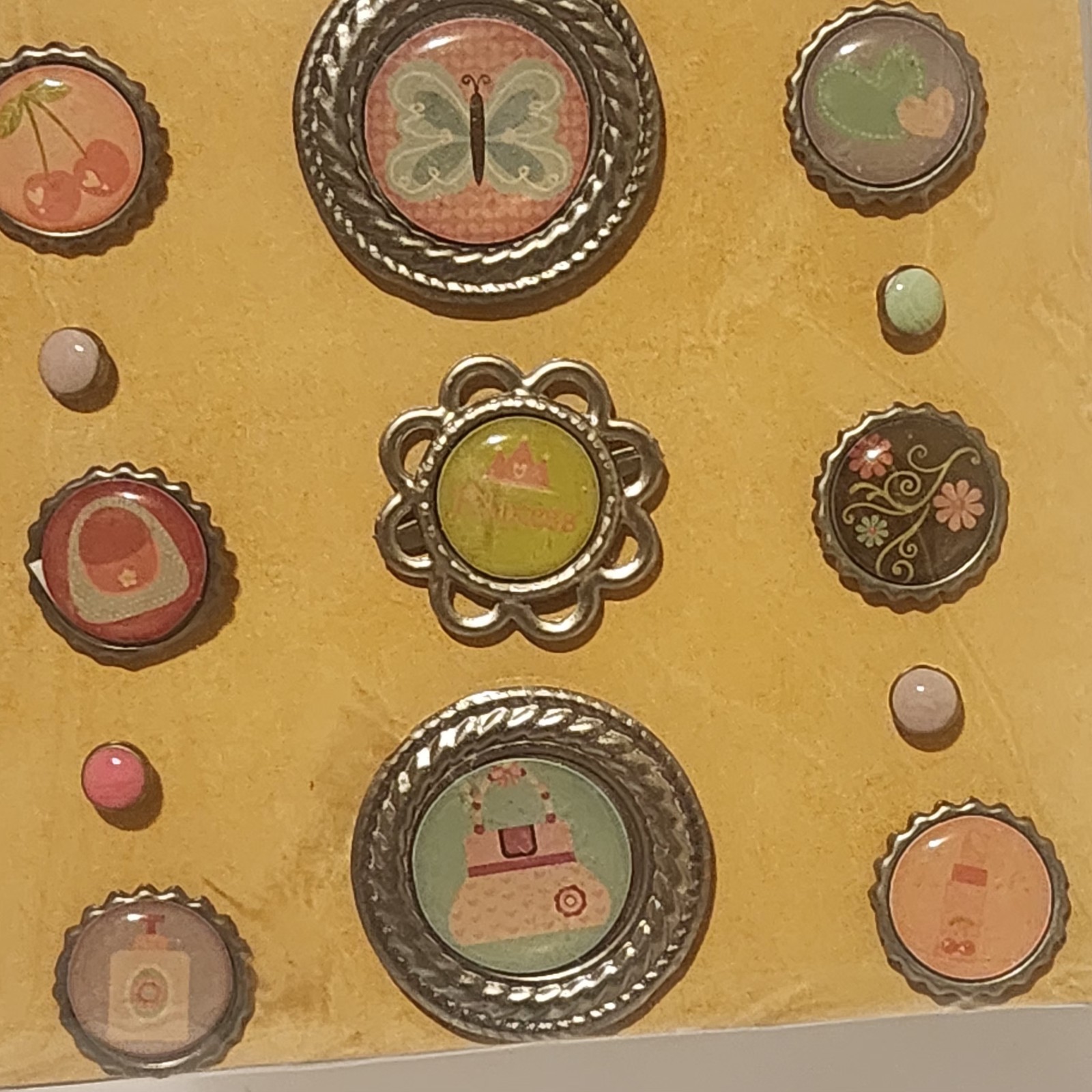 SPARE PARTS by The Paper Studio Brads and Buttons - Lot of 5