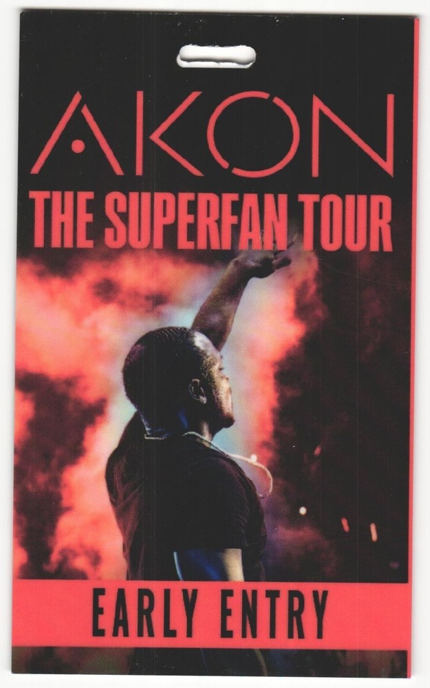 2023 Akon Concert Laminate Pass Early Entry Superfan Tour
