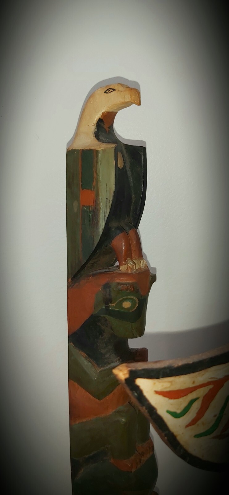 Northwest Coast; 2 Polychromed Model Totem Poles (early 20th c).