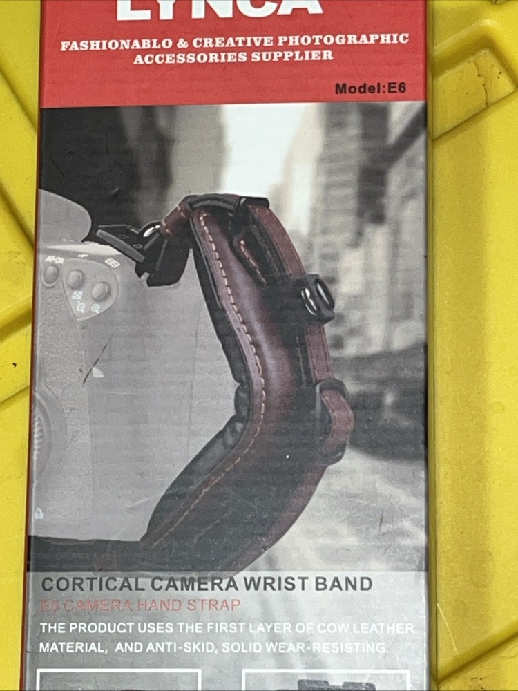 Lynca Cortical Camera Wrist Band Model E6 Brown In Box Open
