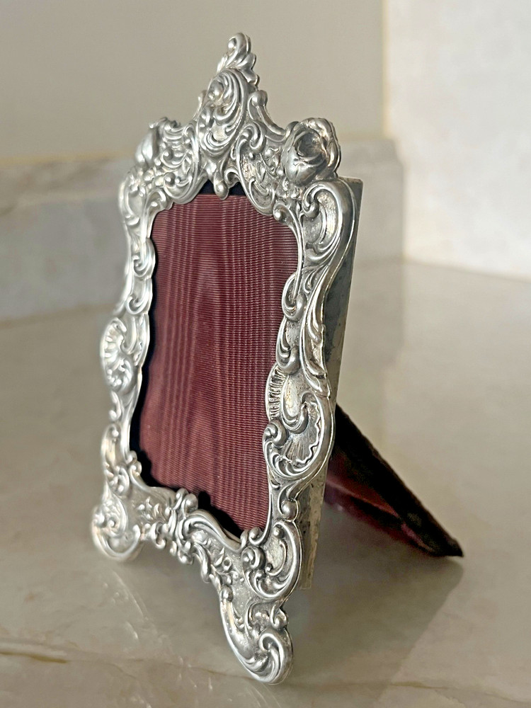 Vintage GORHAM Silver Plate Picture Frame Repousse Design 3-5/8" x 5"- No Glass