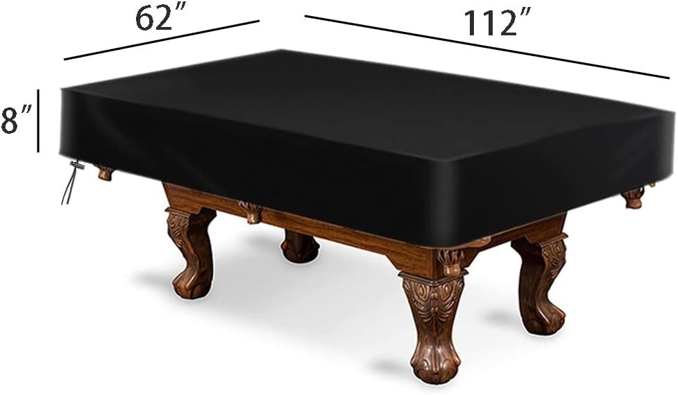 Durable 9FT Pool Table Cover – Windproof & Dustproof for -Round Protection