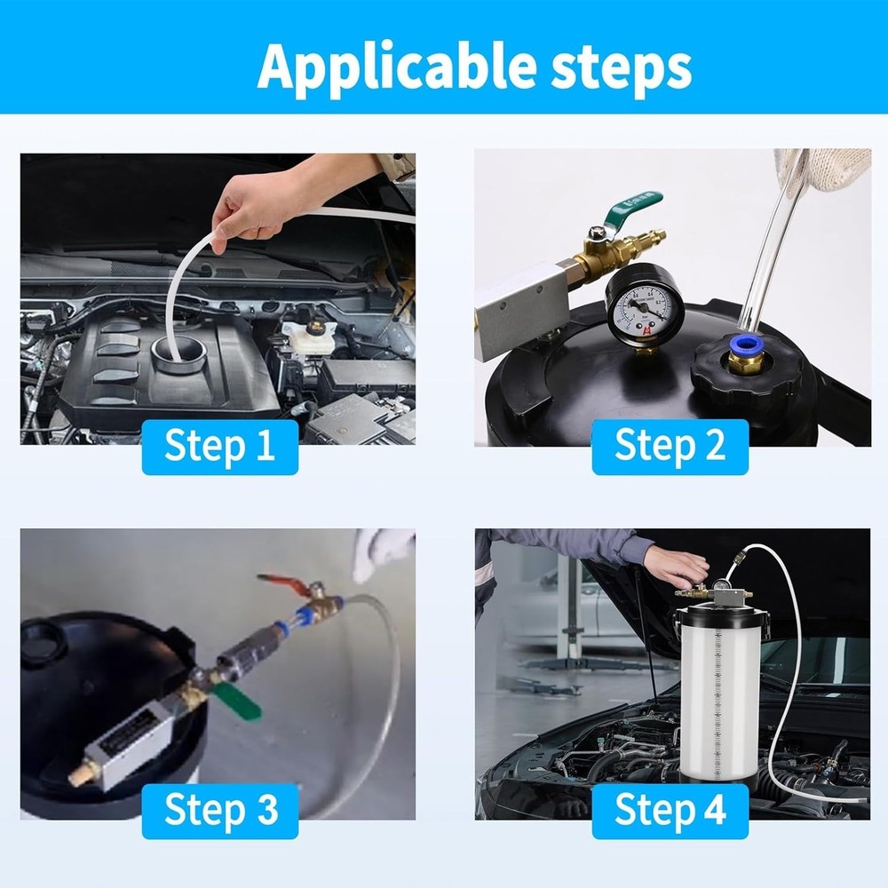 8L Pneumatic Oil Extractor Pump with Hoses for Safe & Efficient Fluid Changes