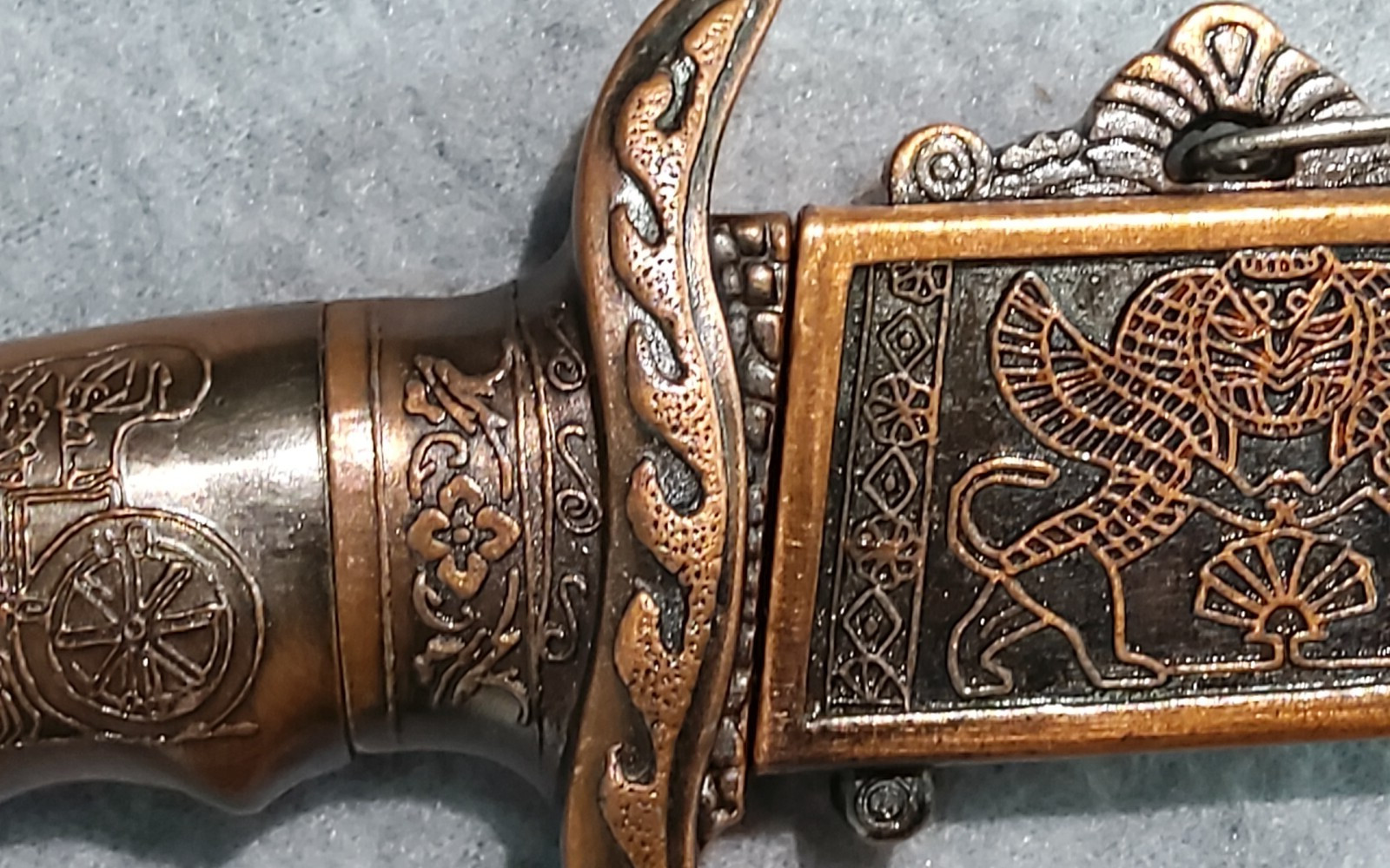 Copper Egyptian Dagger With Copper Sheath