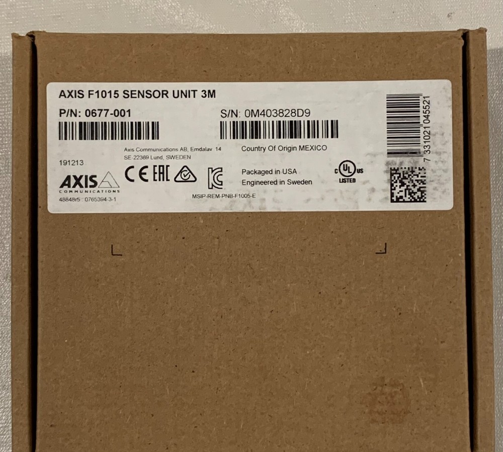 Axis F1015 Sensor Unit 3M, P/N:0677-001