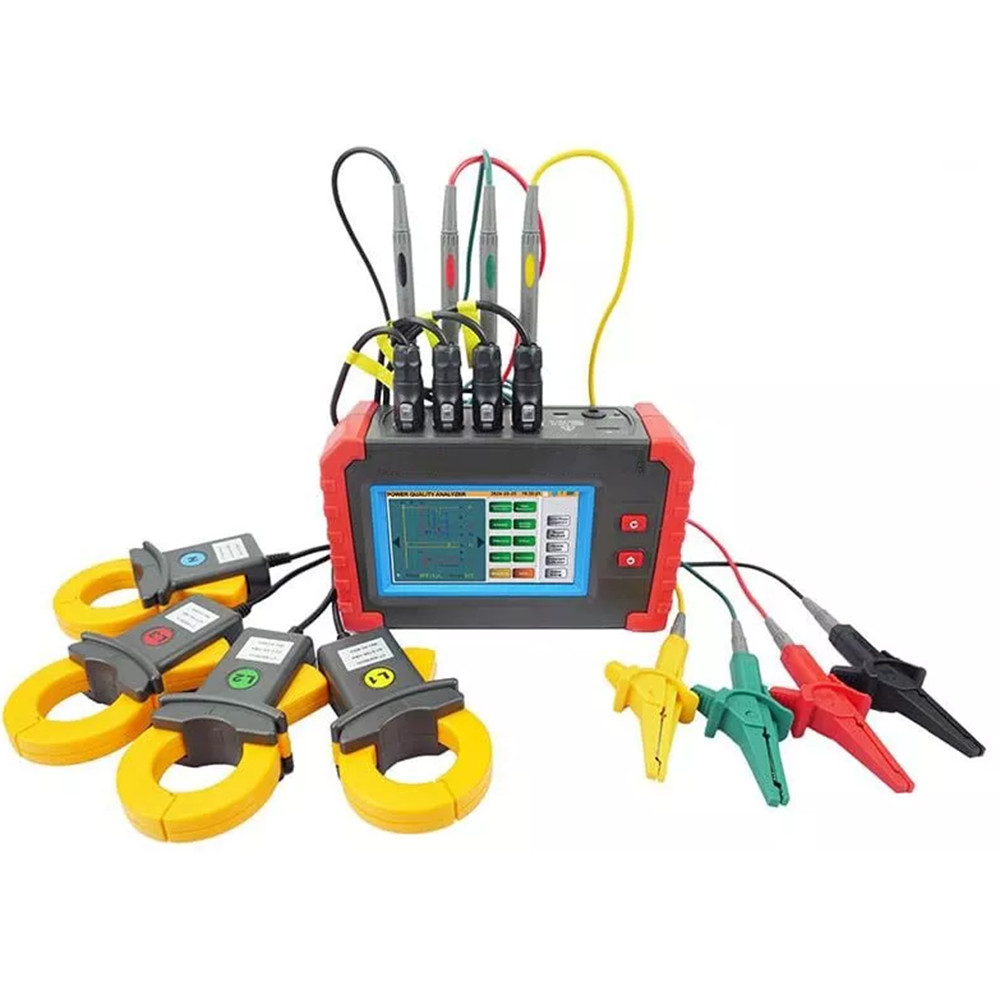 3 Phase Power Quality Analyzer Meter with Current Clamp 100A Touch Screen