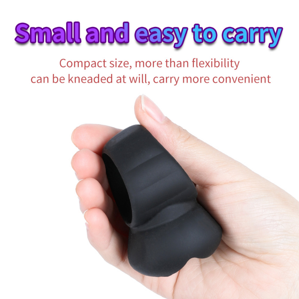Silicone Ball Stretcher Enhancer Squeeze Scrotum Testicle Ring Delay Ejaculation