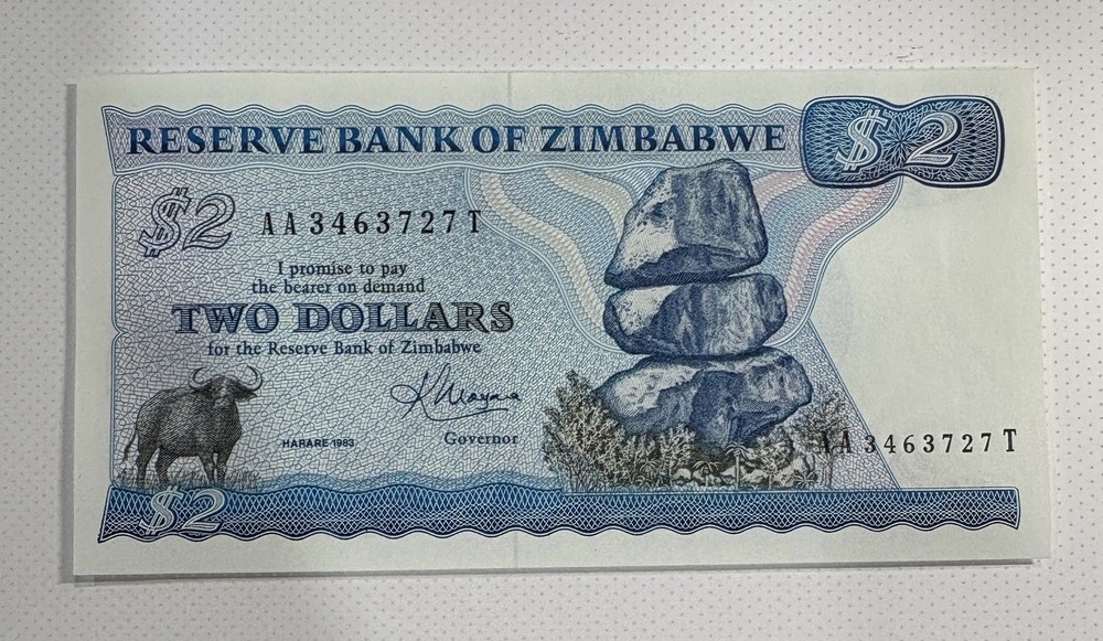 Zimbabwe 1983 $2 Dollar Banknote (Uncirculated)