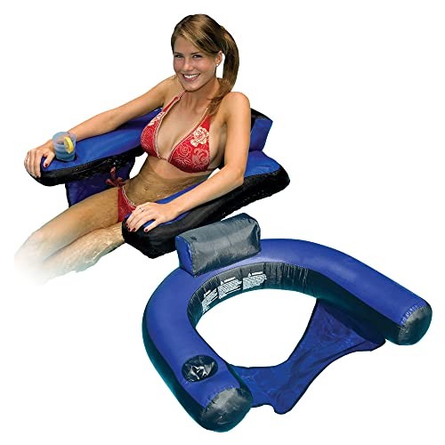 Nylon Covered U-Seat Swimming Pool Float, 2-Pack