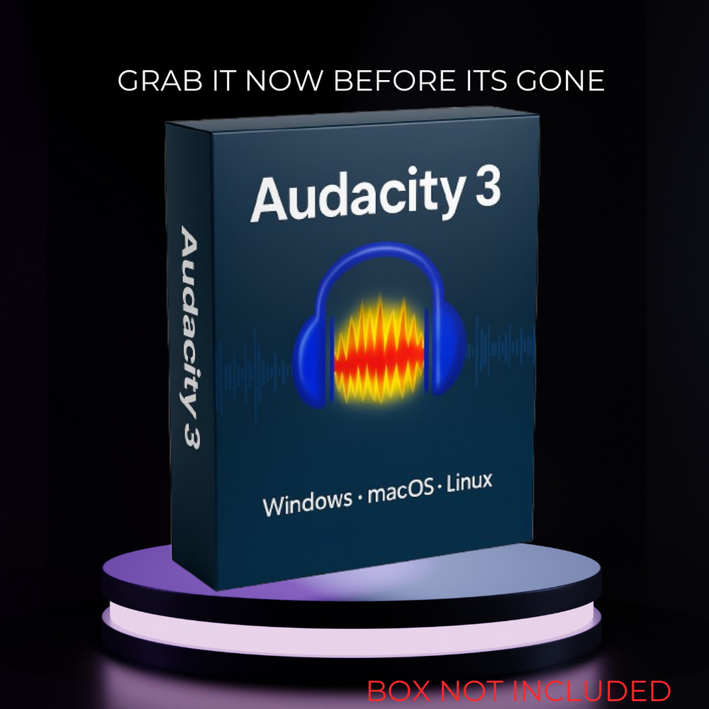 Audacity Pro 3 Audio Music Studio + Muse Hub + 100 VST - Windows Mac Linux-CD