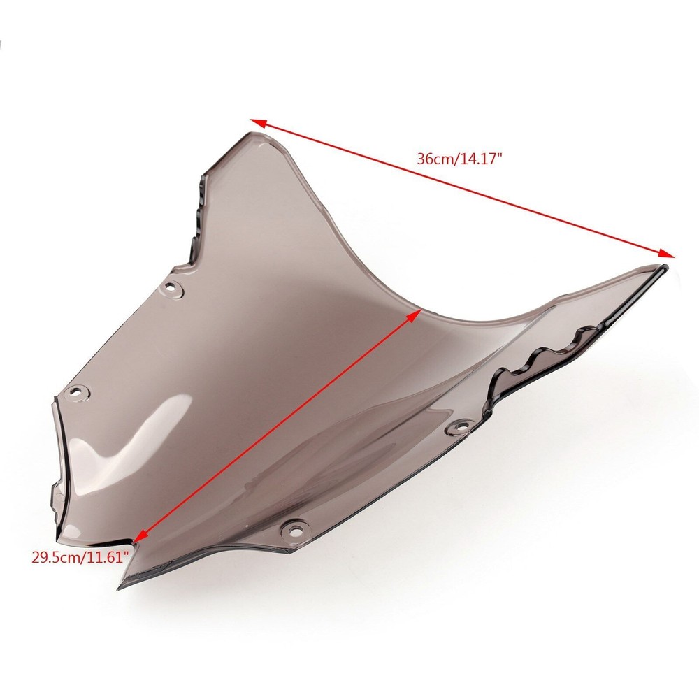 Motorcycle Windshield for Yamaha YZF R6 2008-2016 Double Bubble Windscreen Smoke