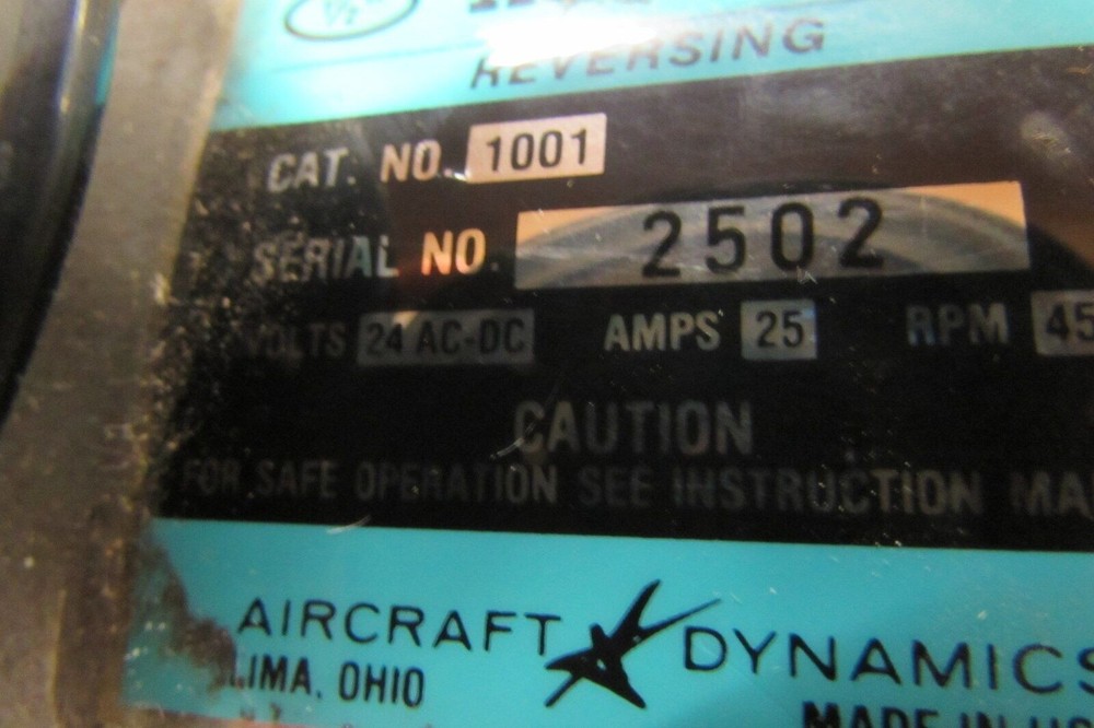 Aircraft Dynamics Robodrill Cat. No. 1001 24 Volt