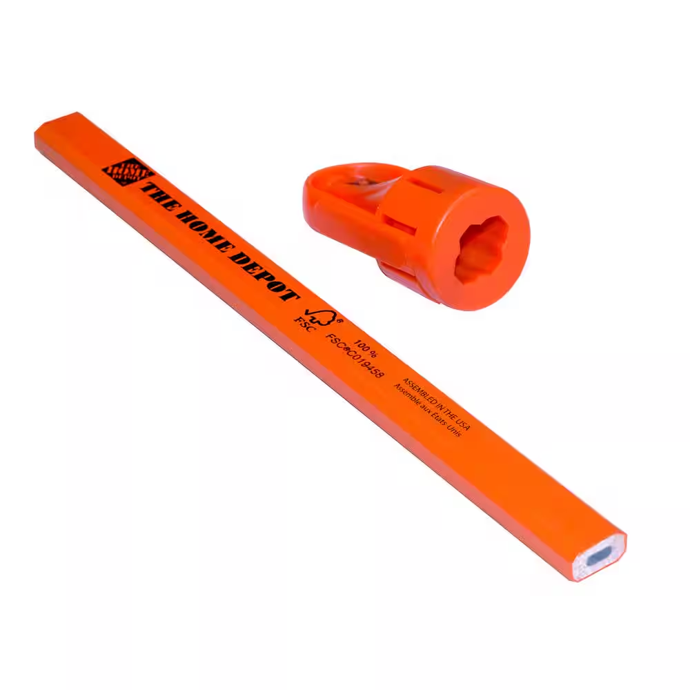 Carpenter Pencils with Original Sharpener (10-Pack)