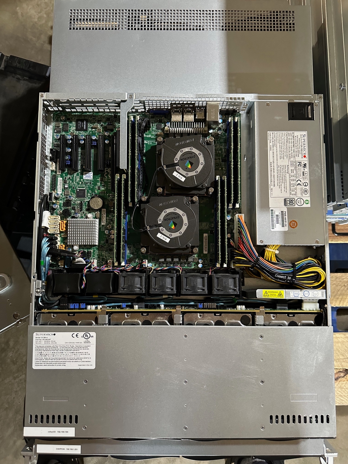 SUPERMICRO 813M-4 Server w/ 4x 4TB HDD WD40EFRX RED NAS 6018R-MT 8x 16GB