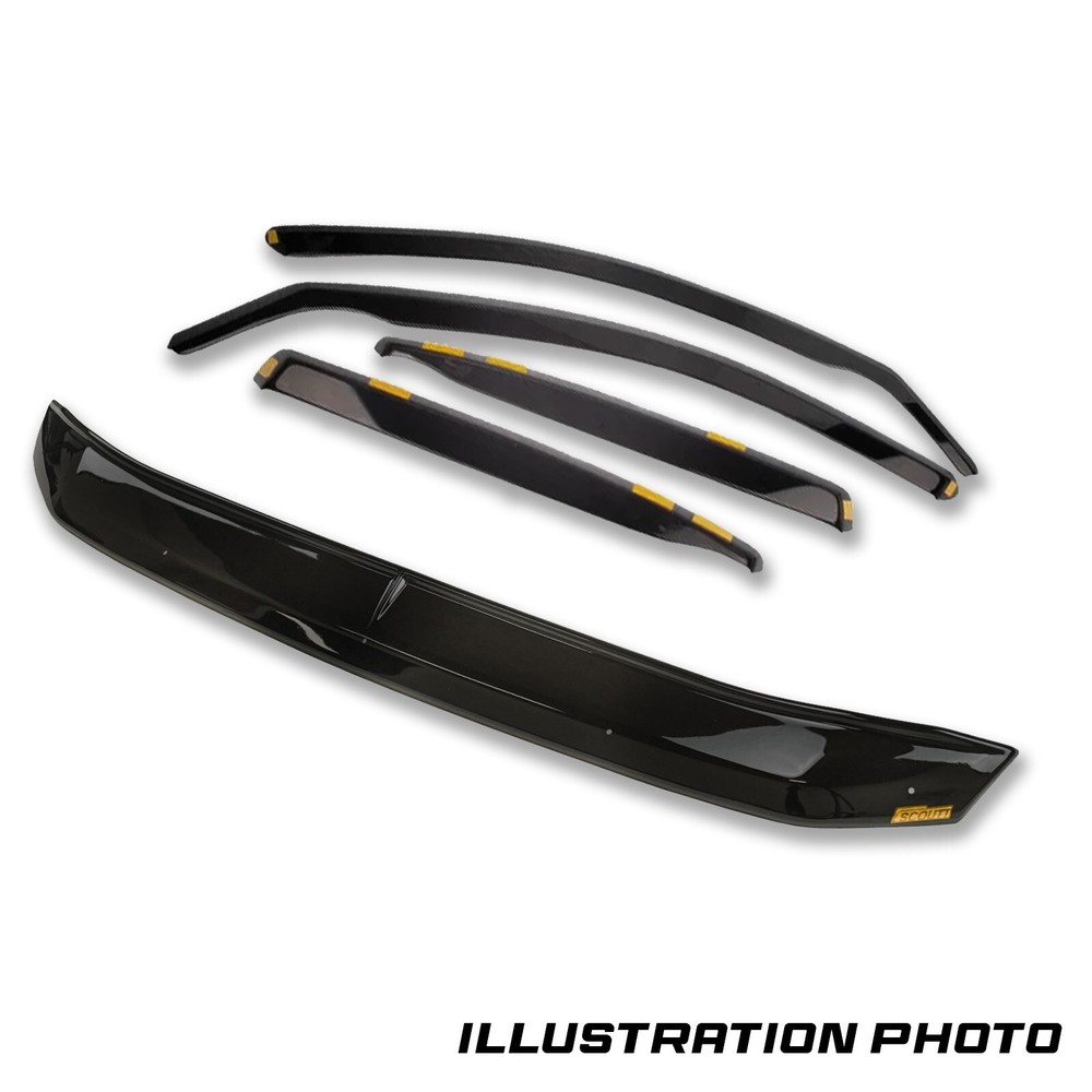 Bug Shield Bonnet Guard Visors Rain Guards For Audi A3 2012-2020 Set SCOUTT