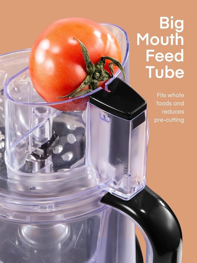 Efficient 12-Cup Electric Food Processor with 2 Speeds & Dishwasher Safe Design