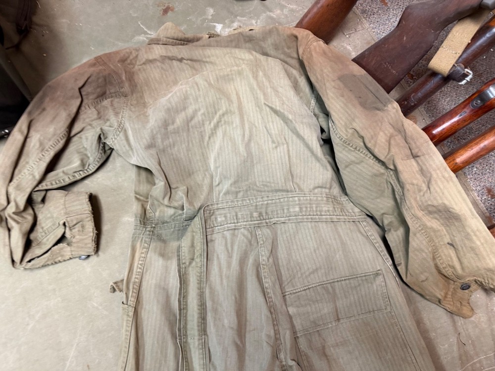 ORIGINAL WWII US ARMY HBT OVERALLS COVERALLS-MEDIUM/ LARGE 42R