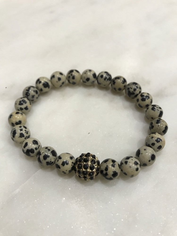 Dalmatian jasper bracelet
