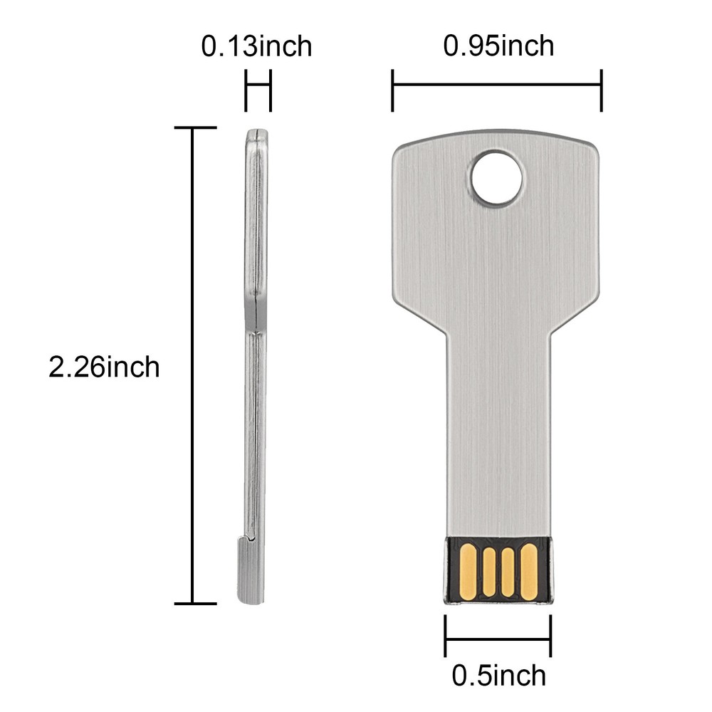 USB 2.0 Flash Thumb Drive Key Shape 8GB USB Memory Sticks Pendrive 5PCS