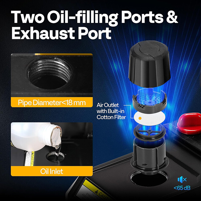 1/3 HP 4.5 CFM 1-Stage HVAC Vacuum Pump & 4 Way AC Manifold Gauge Set for R134a