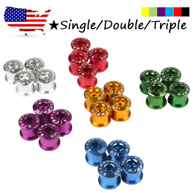4/5PCS Litepro Alu7075 Single/Double/Triple MTB Road Bike Chainring Bolts Screws