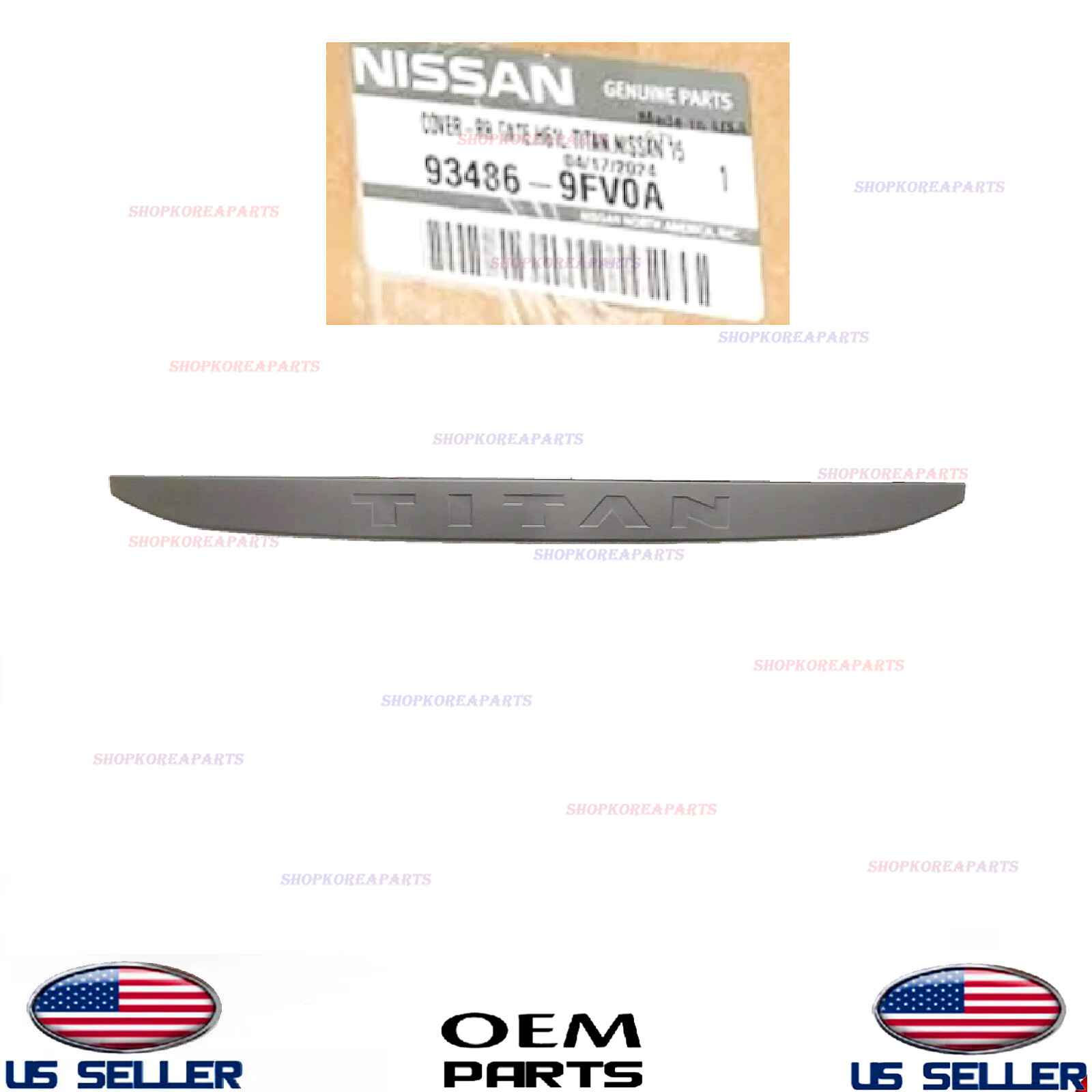 Genuine OEM Tailgate Top Bed Cap Cover Nissan Titan 2016-2024 93486-9FV0A