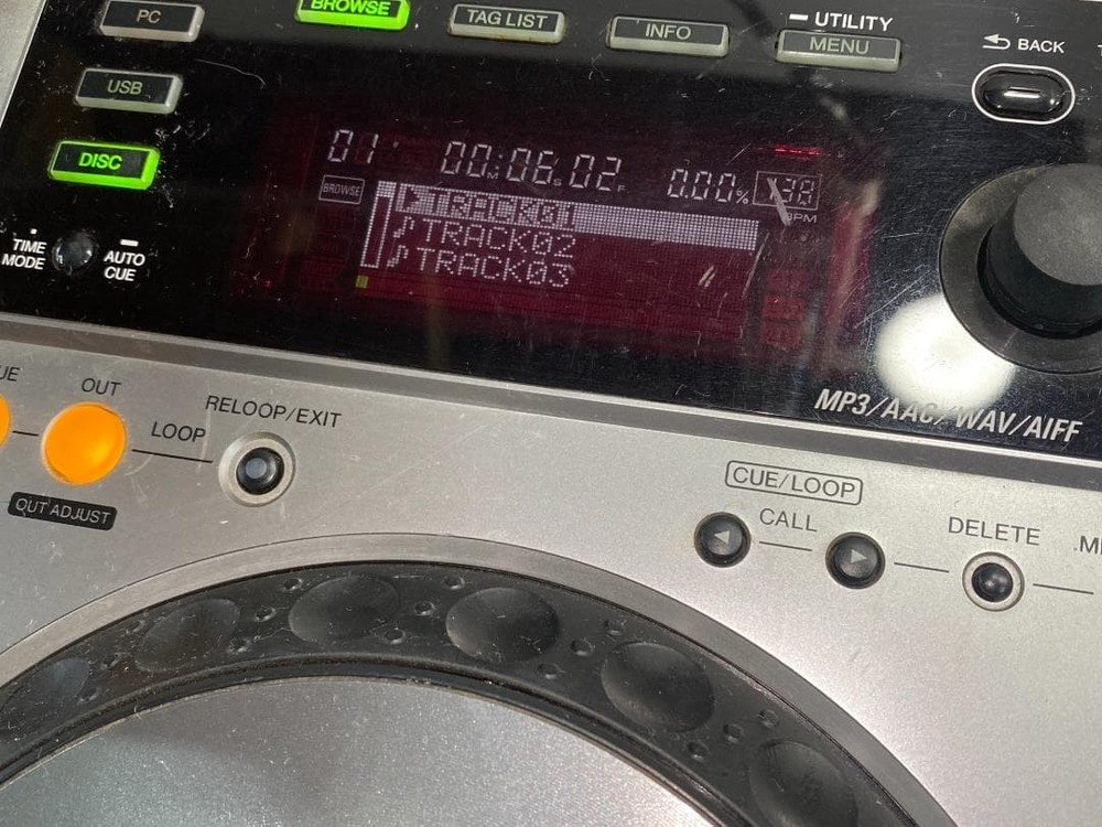 Pioneer DJ CDJ-850 Multi Player Silver with Power Cable Tested & Working Used
