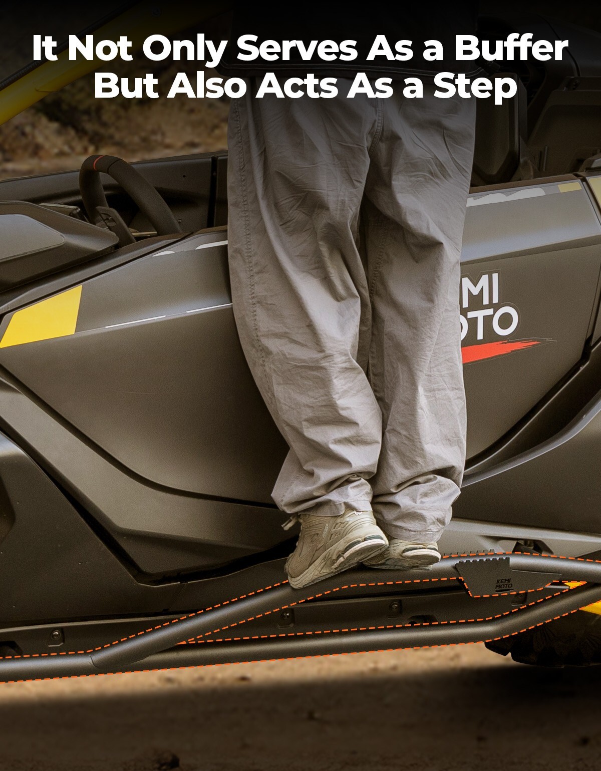 715007170 UTV Nerf Bars Rock Sliders Rocker Guards for Can Am Maverick R 2024+