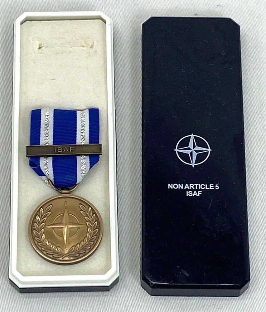 NATO Non Article 5 ISAF Boxed Medal