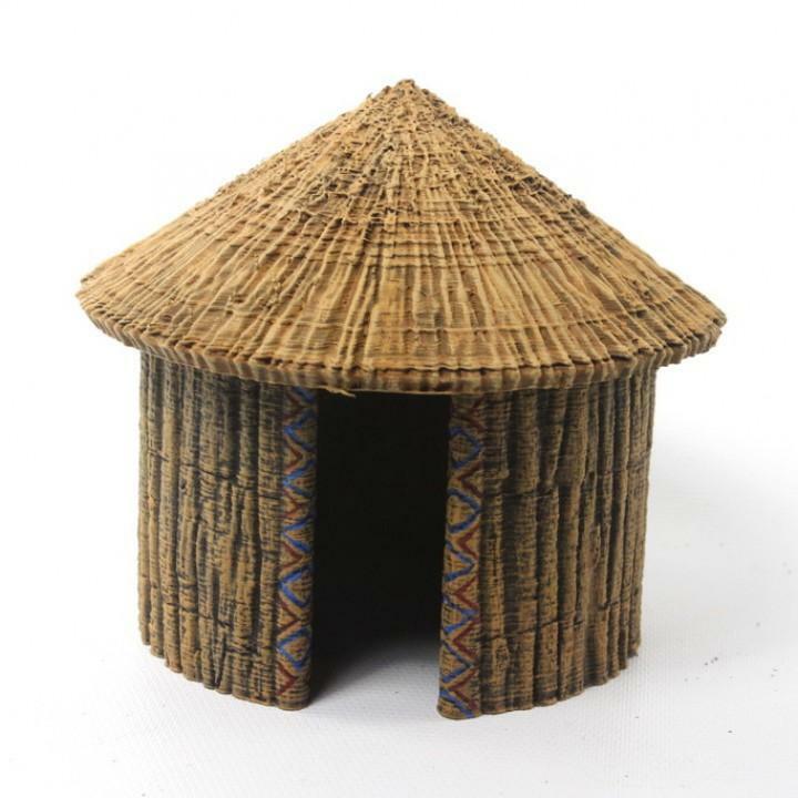 28mm Tribal Huts Tabletop Game Dungeons & Dragons Ancient Wise Terrain
