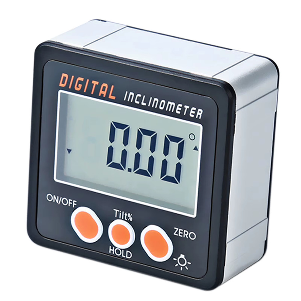 Digital Inclinometer Protractor 0-360° with Magnetic Base for Precision Angle Me