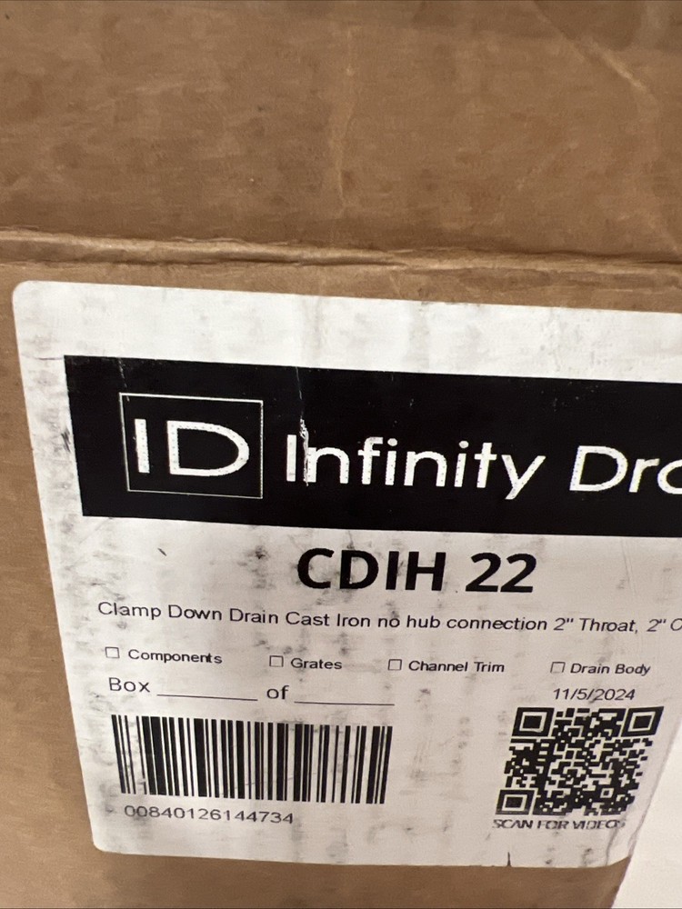 Infinity Drain CDIH 22 Hot Mop Compact Clamp Down Drain Cast Iron