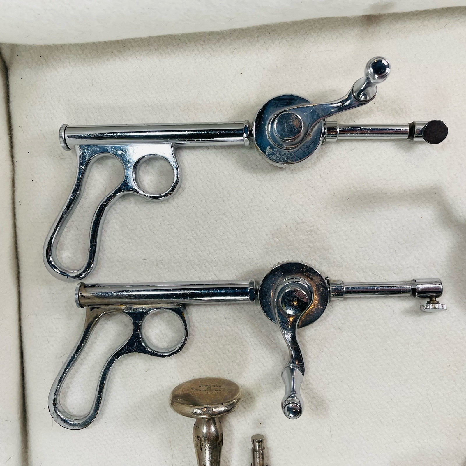 Antique Vtg Set4 Hudson Brace Surgical Skull Hand Drills W/ Drill Bits