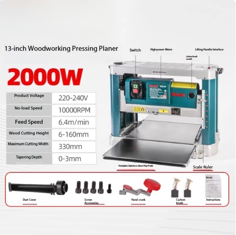 Woodworking Planer Woodworking Machine Planer Multi-Function Bench Top Model