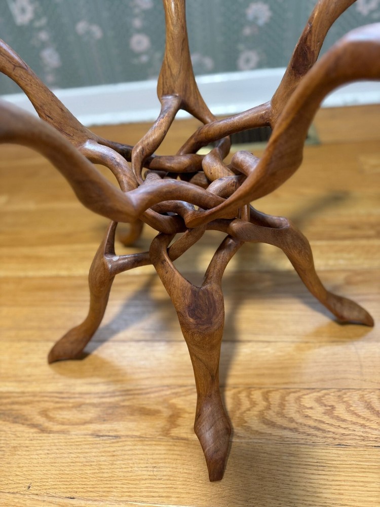 SAUDI Coffee Table.Mid Century Modern•Spider Web Folding/Interlocking Wood